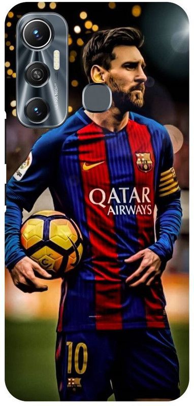FIKORA Back Cover for Infinix Hot 11, X662, MESSI, LIONEL, MESSI, FCB, BARCELONA  (Multicolor, Hard Case, Pack of: 1)