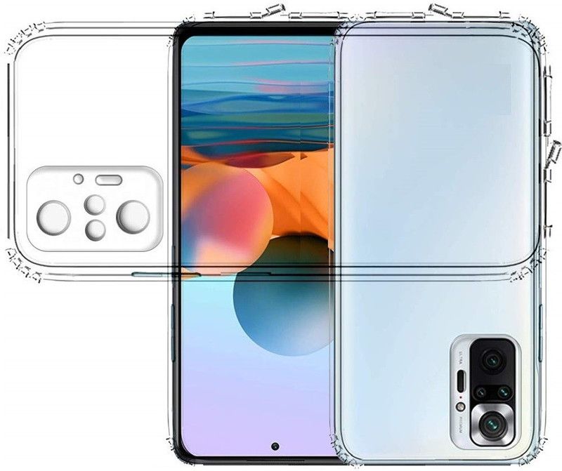 Phone Back Cover Flip Cover for Redmi Note 10 Pro Max  (Transparent, White, Grip Case, Pack of: 1)