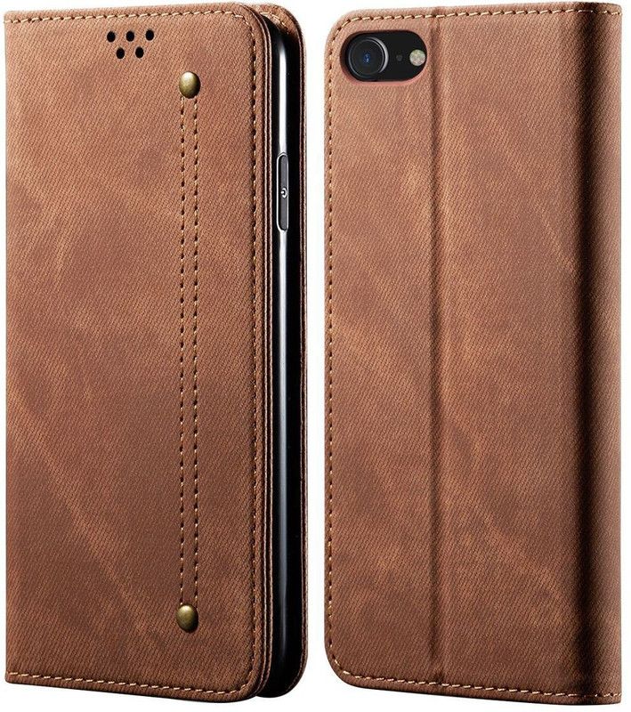 Cubix Wallet Case Cover for Apple iPhone 7 / iPhone 8 / iPhone SE 2022 / 2020 (4.7 Inch)  (Brown, Magnetic Case, Pack of: 1)