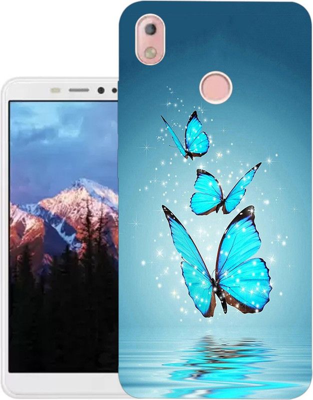 kridha Back Cover for Itel S42 back cover | butterfly | Design_118  (Multicolor, Flexible, Silicon, Pack of: 1)