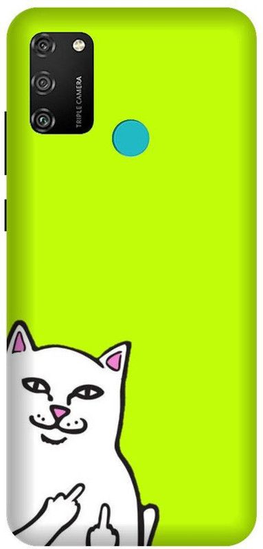 URCHIN Back Cover for Honor9A Neon, Neon Cat, Neon Green, Neon Green Cool  (Multicolor, Shock Proof, Pack of: 1)