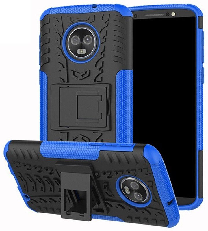 Elica Bumper Case for Motorola Moto G6 Plus  (Blue, Rugged Armor, Pack of: 1)