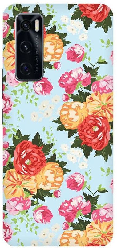 URCHIN Back Cover for Vivo V20SE flowers, roses, floral, tropical, natural  (Multicolor, Shock Proof)