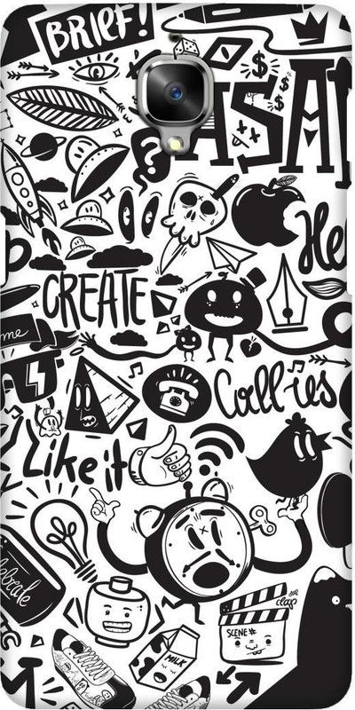 Smutty Back Cover for OnePlus 3T, A3010 - Doodle Print  (Multicolor, Hard Case, Pack of: 1)