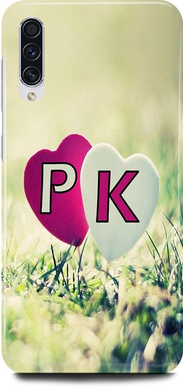 JUGGA Back Cover for SAMSUNG Galaxy A70, P LOVES K NAME,P NAME, K LETTER, ALPHABET,P LOVE K NAME  (Green, Hard Case, Pack of: 1)