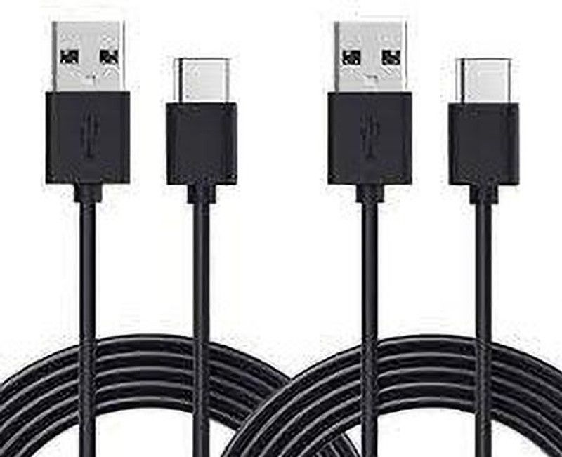 frt seller USB Type C Cable 1 m Vivo T144W Quick Fast Charging Type-C Data Transfer Android Cable (B +2)  (Compatible with Compatible with All USB Type C Supported Devices, Black)