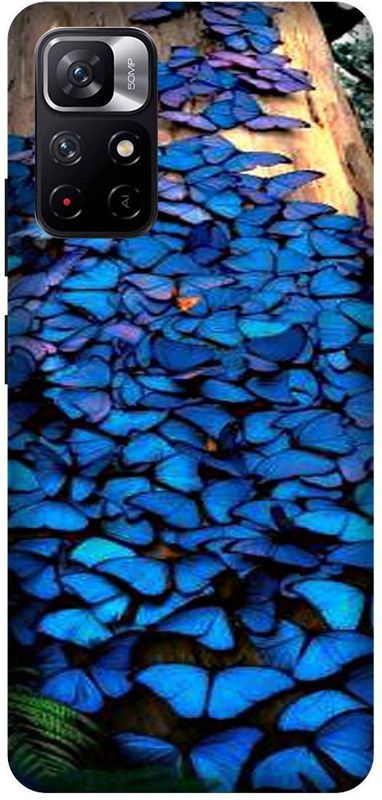 Yoprint Back Cover for Redmi Note 11t 5G Butterfly,Butterfly Image Printed cover  (Multicolor, Hard Case, Pack of: 1)