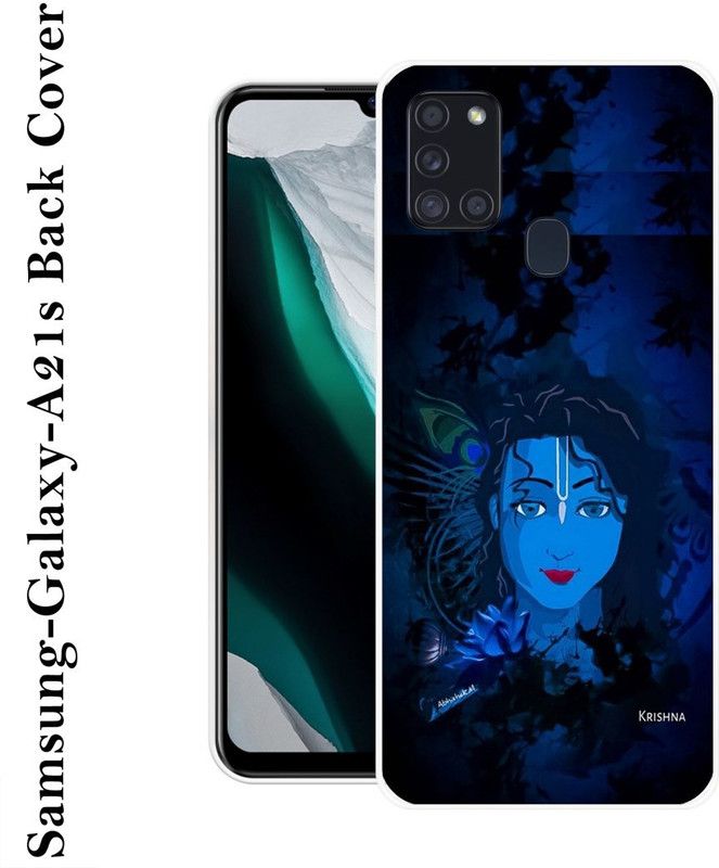 SHIVKUDI Back Cover for Samsung Galaxy A21s  (Blue, Silicon)