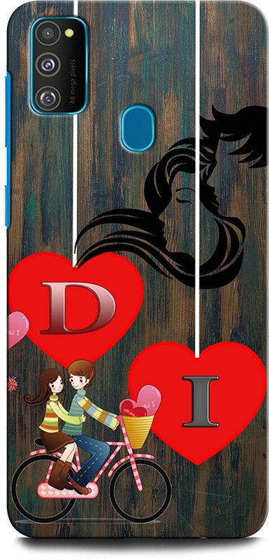 ORBIQE Back Cover for SAMSUNG Galaxy M21 DI, D LOVE I, I LOVE D, D LETTER, I LETTER, DI NAME  (Multicolor, Hard Case, Pack of: 1)