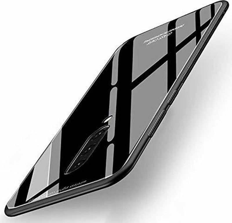 Yebhi Online Back Cover for One Plus 7 Pro |Premium Quality Glass| Stunning Look| Slim Fit  (Black, Grip Case, Pack of: 1)