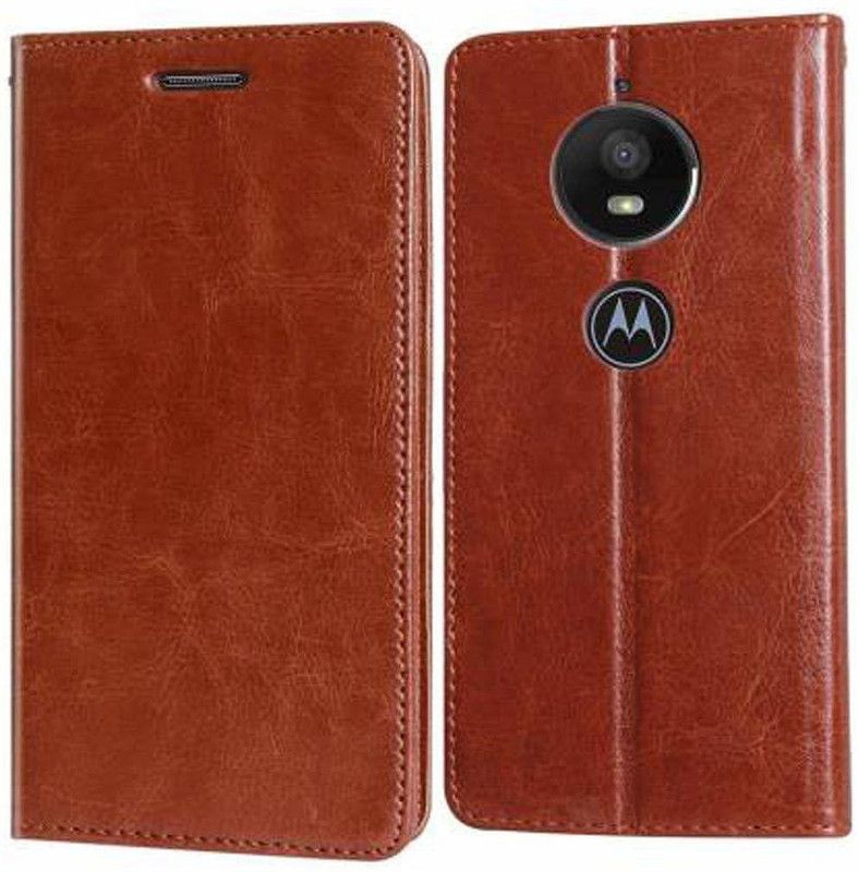 zenax Flip Cover for Motorola Moto E4 Plus  (Brown, Pack of: 1)