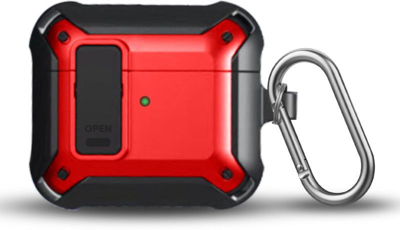 TECH ARMOUR Polypropylene Press and Release Headphone Case  (Red)