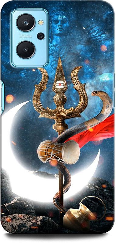 ORBIQE Back Cover for OPPO A96 SHIVJI, LORD SHIVA, MAHADEV, BHOLENATH, NEELKHANT, TRISHUL  (Multicolor, Hard Case, Pack of: 1)