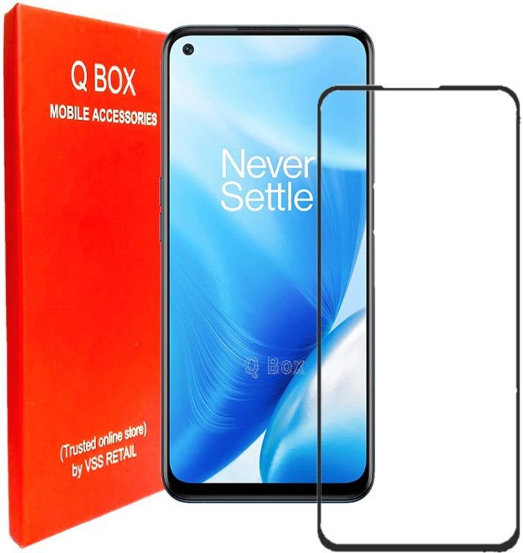 Q Box Edge To Edge Tempered Glass for Oneplus Nord N200 5G  (Pack of 1)
