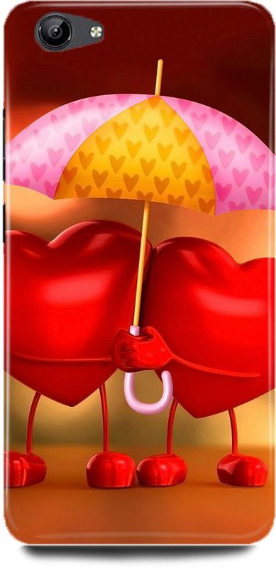 DIKRO Back Cover for vivo Y55L, LOVE, HEARTS, UMBRELLA, COUPLE  (Multicolor, Hard Case, Pack of: 1)