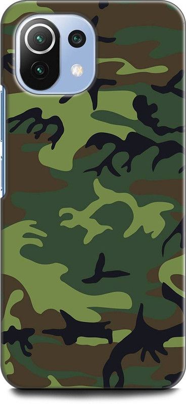 WallCraft Back Cover for Mi 11 Lite ARMY, TXTURE, UNIFORM, MILITARY, COMO, COMOFLAGE, DRESS CODE  (Multicolor, Dual Protection, Pack of: 1)