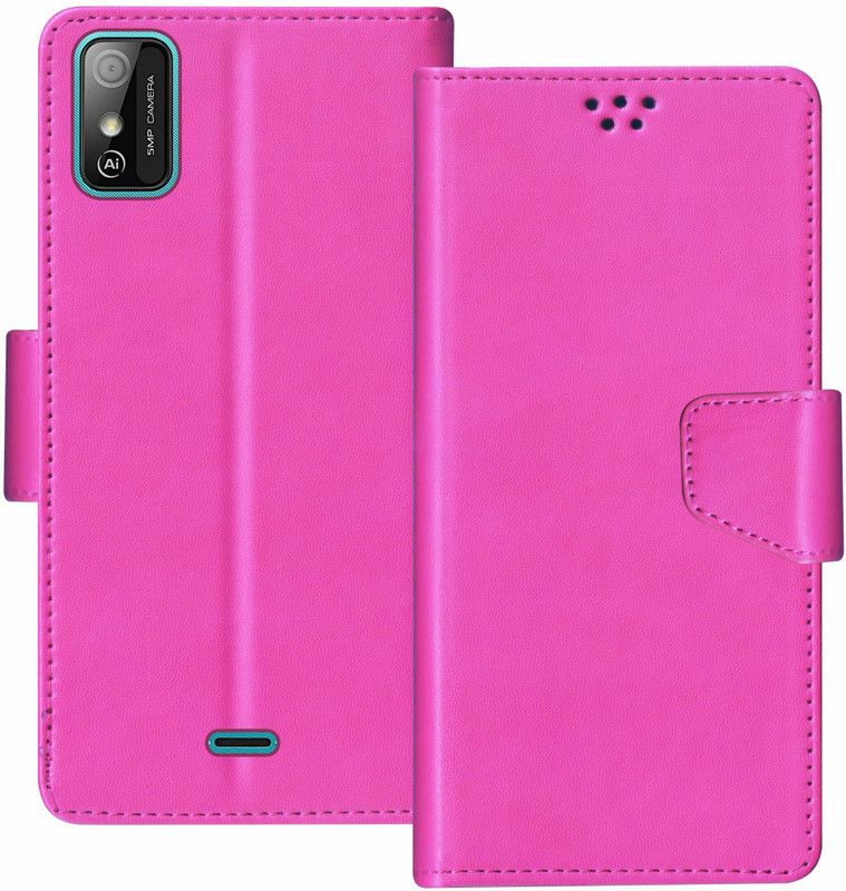 SBMS Flip Cover for Lava Z21  (Pink, Shock Proof, Pack of: 1)