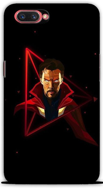 CROKIAN Back Cover for Realme C1  (Black, Red, Hard Case)