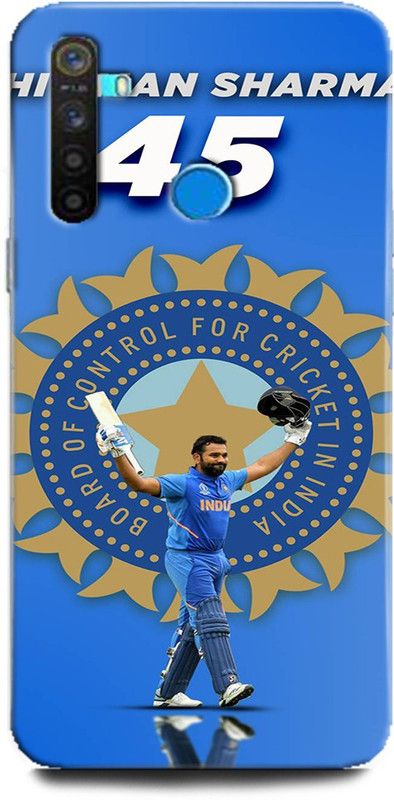 Afterglow Back Cover for Realme 5 Pro ROHIT SHARMA, BCCI,CRICKETER, INDIAN KHILADI, IPL, MI, T20  (Multicolor, Shock Proof, Pack of: 1)