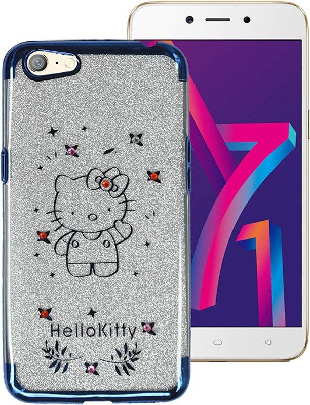 MARSHLAND Back Cover for Oppo A71, Shimmer Poly Soft Silicon Blue  (Blue, Transparent, Dual Protection, Silicon, Pack of: 1)
