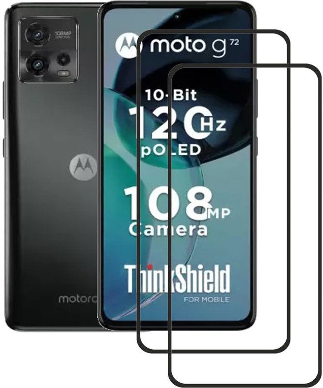 NKCASE Edge To Edge Tempered Glass for Motorola g72,Moto g72,MOTOROLA G72,MOTO G72  (Pack of 2)