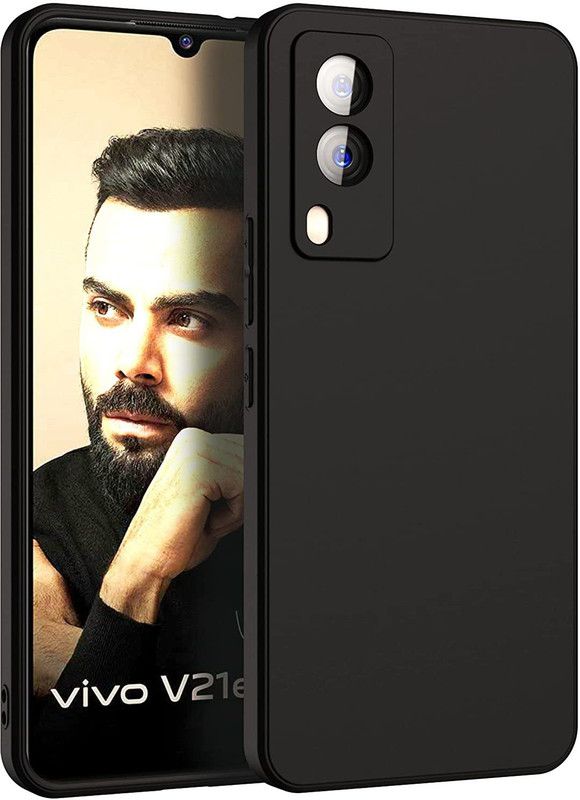 S-Softline Back Cover for Vivo V21e 5G  (Black, Flexible, Pack of: 1)