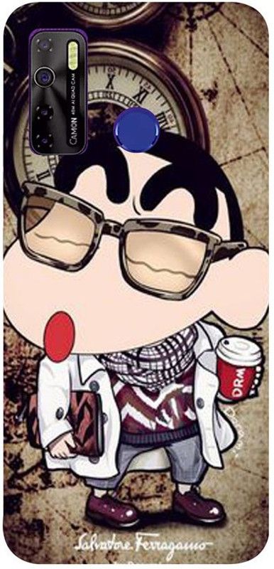 Skyhawk Back Cover for Tecno Camon 15 Smart Shinchan Cartoon  (Multicolor, Waterproof, Silicon, Pack of: 1)
