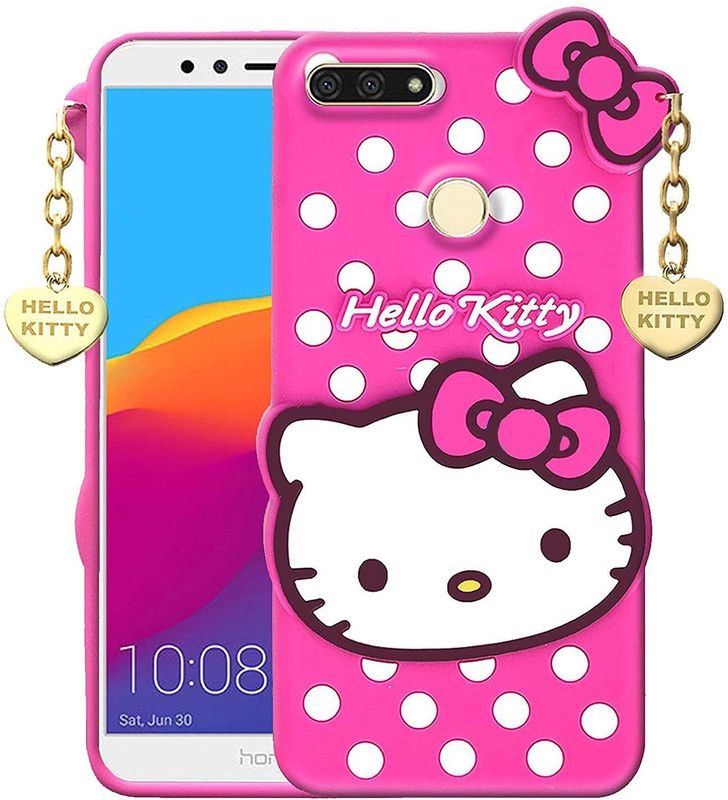 ONCRAVES Back Cover for Honor 7A Cute Hello Kitty Case  (Pink, Dual Protection, Pack of: 1)