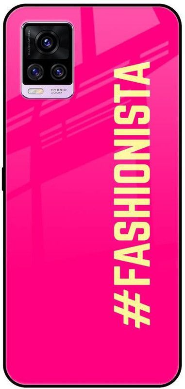 QRIOH Back Cover for Vivo V20  (Pink, Grip Case, Silicon, Pack of: 1)