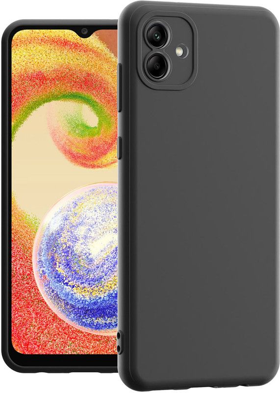 Powr Back Cover for Samsung Galaxy A04, Samsung A04  (Black, Shock Proof, Silicon, Pack of: 1)
