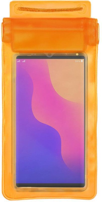 ACM Pouch for I Kall K2 Plus  (Orange, Waterproof, Silicon, Pack of: 1)