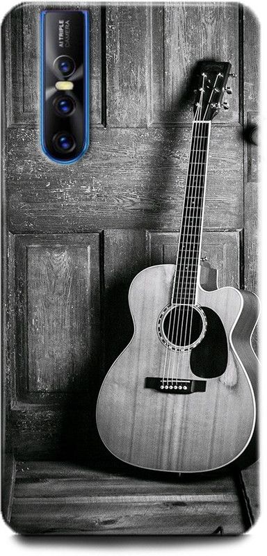 Afterglow Back Cover for Vivo V15 Pro GUITAR, GUITAR LOVE, COOL, LOVE, MUSIC, INSTUMENTS, BLACK AND WHITE  (Multicolor, Shock Proof, Pack of: 1)