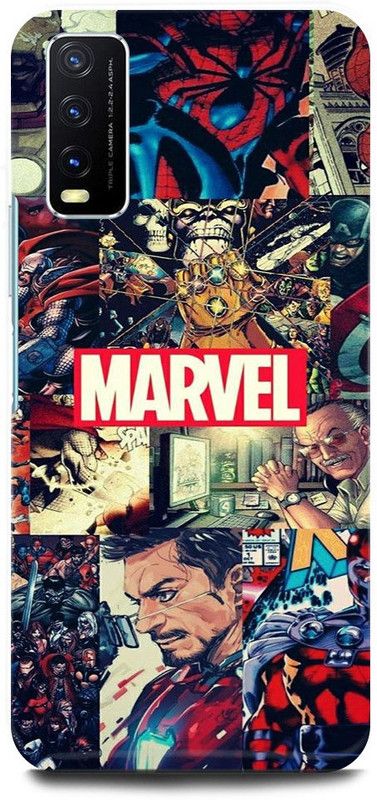 ZIGTOZAG SHOPPE Back Cover for vivo Y20G , v2065, MARVEL, AVENGERS, IRONMAN, THOR,  (Multicolor, Hard Case)