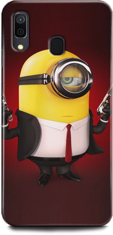 INDICRAFT Back Cover for Samsung Galaxy A20, Minions, Printed  (Multicolor, Shock Proof, Pack of: 1)