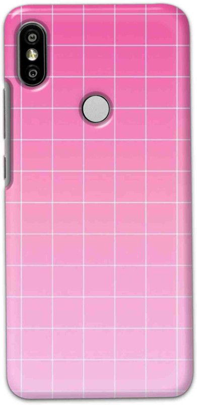 NDCOM Back Cover for Redmi Y2 Pink Grid Printed  (Multicolor, Hard Case, Pack of: 1)