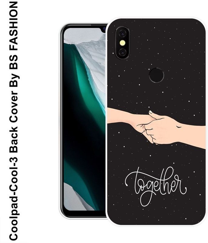 BSRAJ Back Cover for Coolpad Cool 3  (Black, Beige, Grip Case, Silicon)