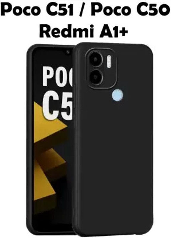 filbay Back Cover for Redmi A1 Plus  (Black, Flexible, Pack of: 1)