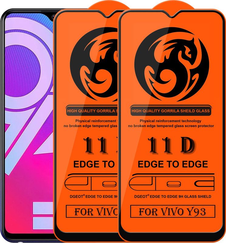 HQ Protection Edge To Edge Screen Guard for Vivo Y93  (Pack of 2)