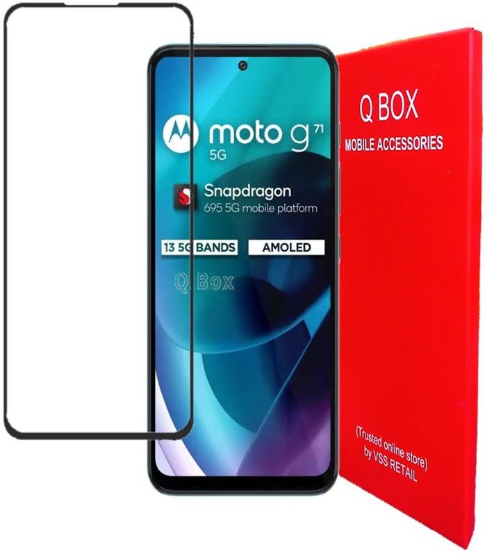 Q Box Edge To Edge Tempered Glass for Moto G71  (Pack of 1)