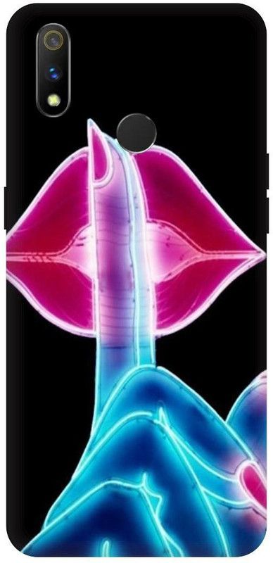 THE NARAYANA COLLECTIONS Back Cover for REALME 3 PRO- RMX1851-LIPS,GIRLS,CUTE,STYLISH,NEW,TRENDING  (Multicolor, Hard Case, Pack of: 1)