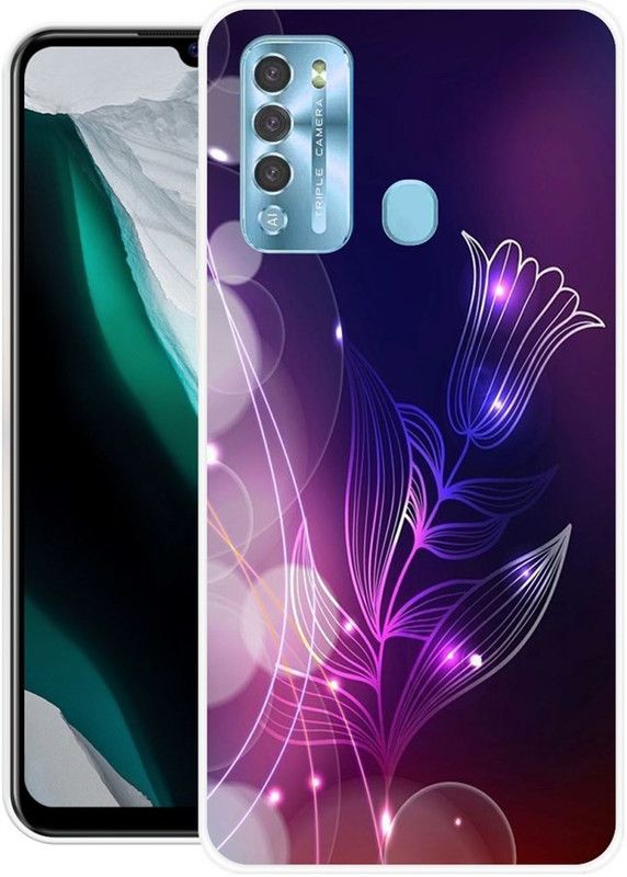 JAYFOX Back Cover for Itel Vision 2  (Purple, Silicon)