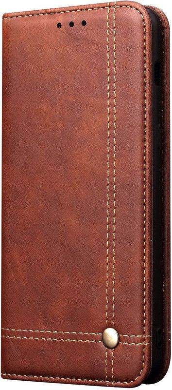 Pirum Wallet Case Cover for Realme 2  (Brown, Dual Protection, Pack of: 1)
