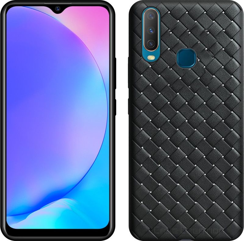 CASE CREATION Back Cover for Vivo Y12 0.3MM Soft Flexible Weaving Cover Case (Vintage Black Print)  (Black, Dual Protection, Silicon, Pack of: 1)