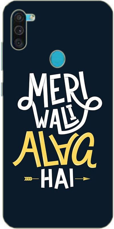 METOO Back Cover for Samsung A11, Text,Shayari, Funny Quote Design back cover, Print : 40  (Multicolor, Dual Protection, Silicon, Pack of: 1)