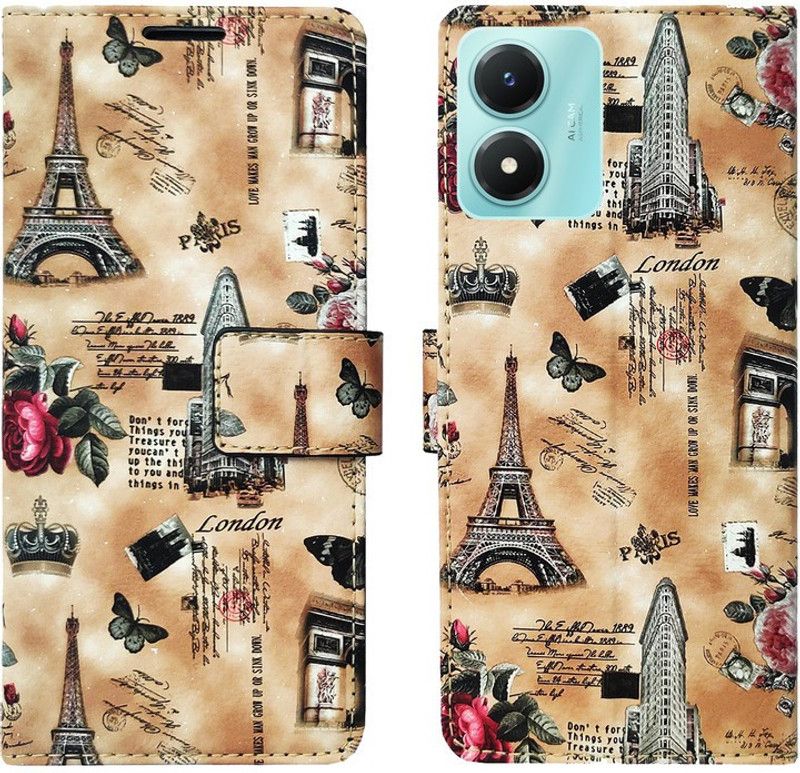 Dhar Flips Flip Cover for Vivo Y02S  (Brown, Magnetic Case, Pack of: 1)