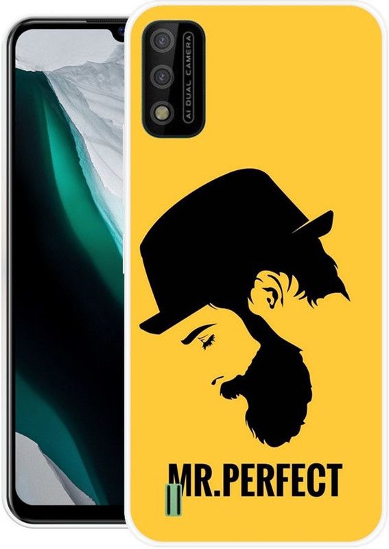 SHIVKUDI Back Cover for Itel A26  (Yellow, Black, Grip Case, Silicon, Pack of: 1)