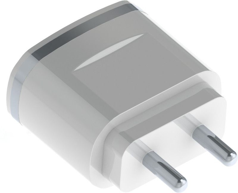 RAYDIUM NA 2 A Multiport Mobile Vela 2.4 A Dual port Free Car charger Charger with Detachable Cable  (White)