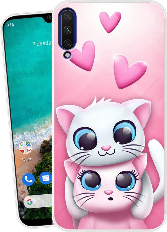 MKprint Back Cover for MiA3  (Multicolor, Flexible, Silicon, Pack of: 1)