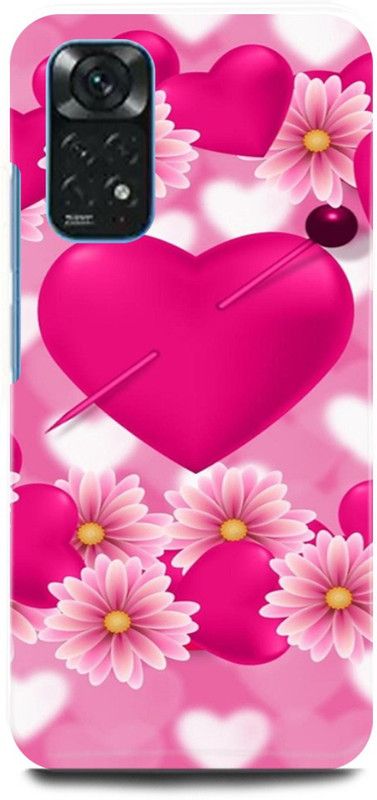 play fast Back Cover for POCO M4 Pro HEART, PINK, HEART, DIAMOND, LOVE, COUPLE  (Pink, Hard Case, Pack of: 1)