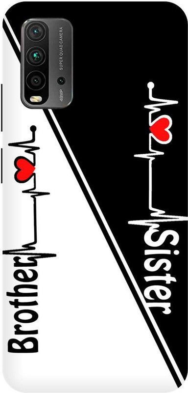 Zaplab Back Cover for Xiaomi Redmi 9 Power  (Black, White, Hard Case)
